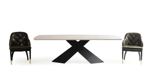 Product img 1, Gusta Metal Ayaklı Ceviz Masa